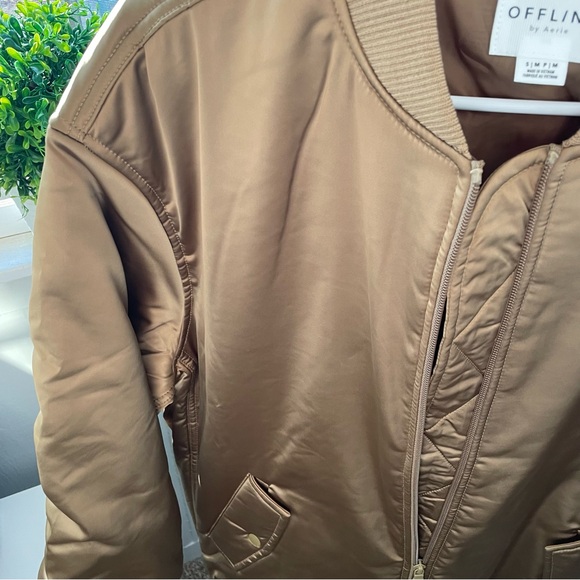 Aerie Satin Bomber Jacket, S/M, NWOT - Picture 7 of 8